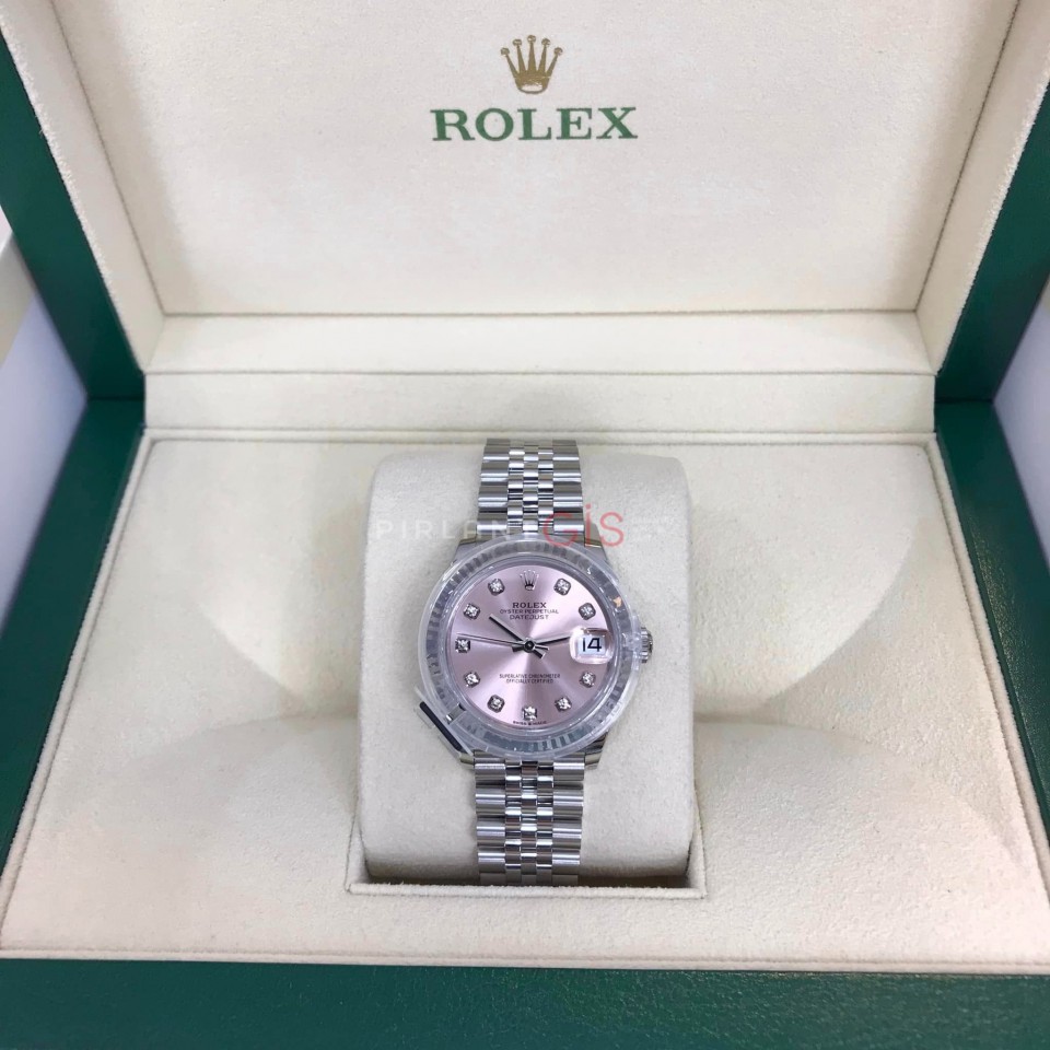 ( Sıfır ) ROLEX Date Just Lady 31 mm 278274 Diamond Dial Jubilee