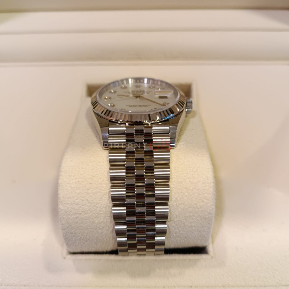 ROLEX Date Just 36 mm Steel 126234 Mother Of Pearl And Diamond Dial Jubilee Bracelet