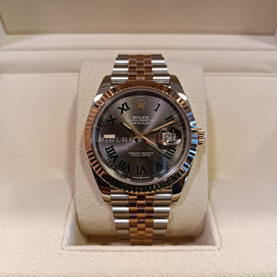 ROLEX Date Just ll Wimbledon Dial Steel & Rose Gold 126331 Jubilee