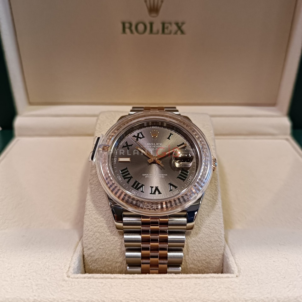 ROLEX Date Just ll Wimbledon Dial Steel & Rose Gold 126331 Jubilee