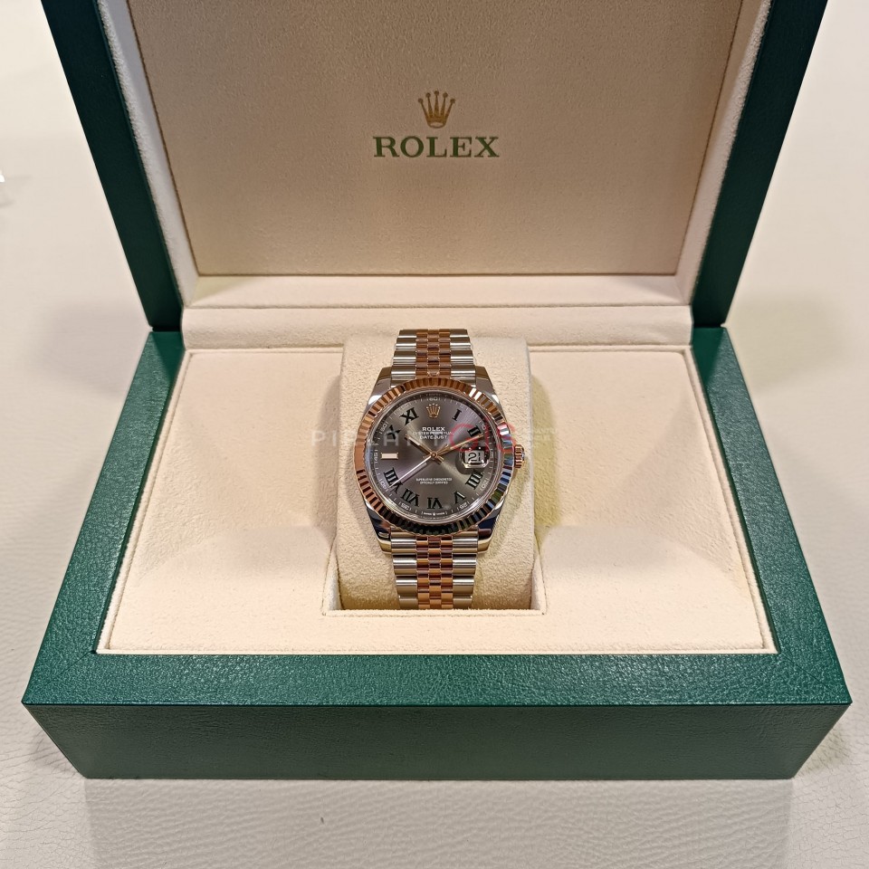 ROLEX Date Just ll Wimbledon Dial Steel & Rose Gold 126331 Jubilee