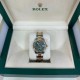 ROLEX Date Just 31 mm Gold & Steel 278273 Oyster Green Floral Diamond Dial