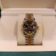 ROLEX Date Just 31 mm Steel & Yellow Gold 278273 Jubilee Dark Rhodium VI Diamond Dial