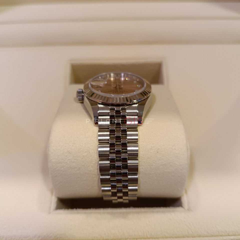 ROLEX Date Just Lady 28 mm 279174 Pink Diamond Dial Jubilee