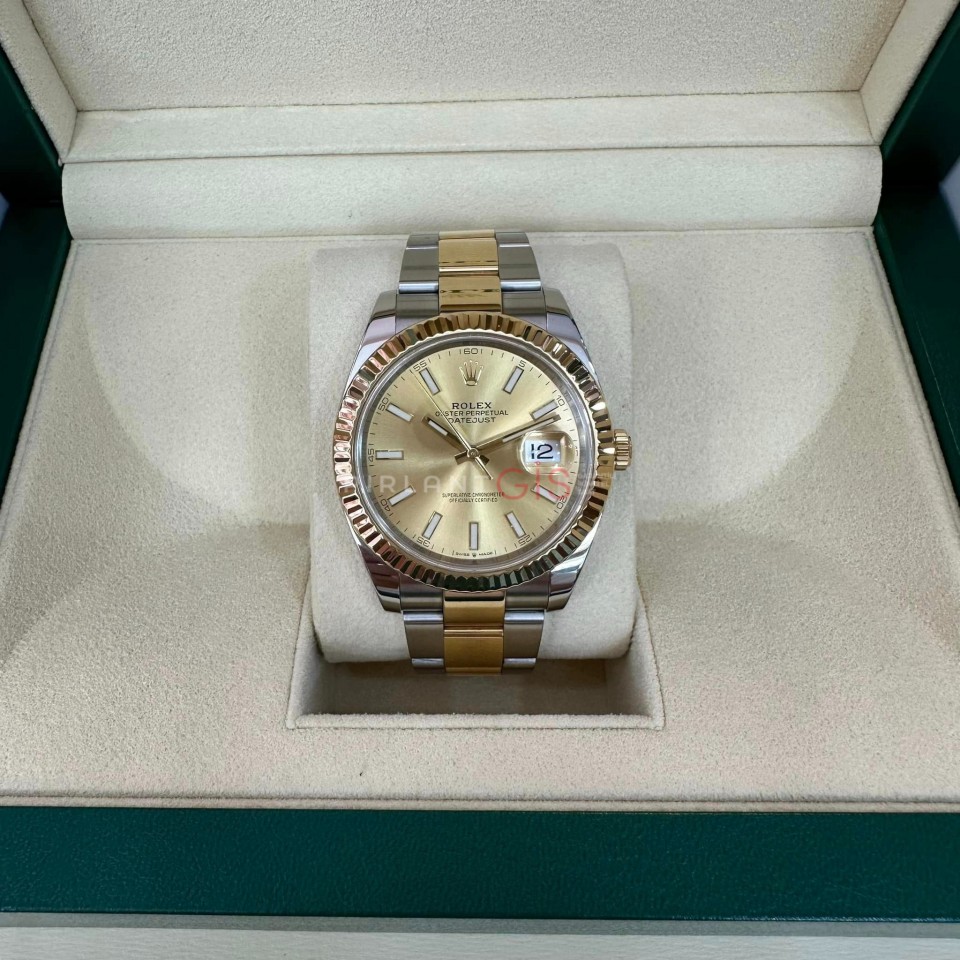 ROLEX Date Just II Champagne Dial Oyster Bracelet 126333